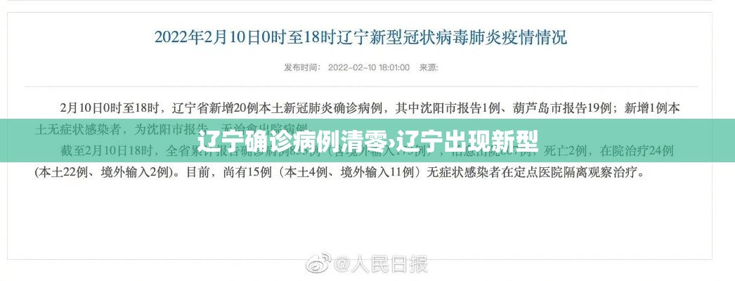 辽宁确诊病例清零›辽宁出现新型