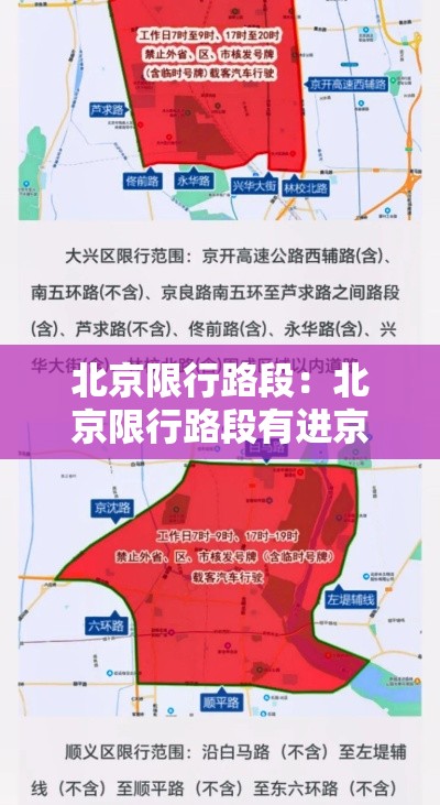 北京限行路段：北京限行路段有进京证限行吗