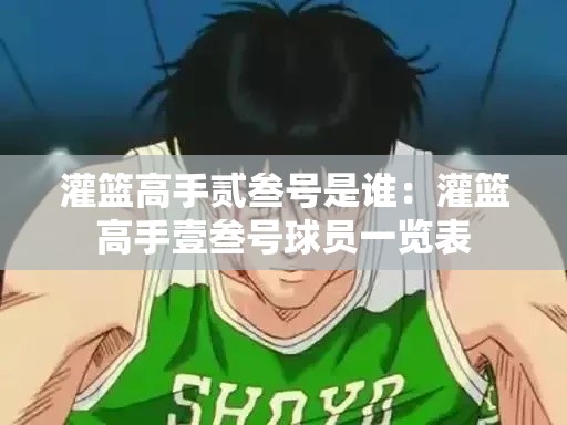 灌篮高手贰叁号是谁：灌篮高手壹叁号球员一览表