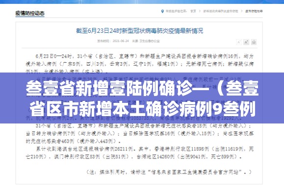 叁壹省新增壹陆例确诊—（叁壹省区市新增本土确诊病例9叁例）