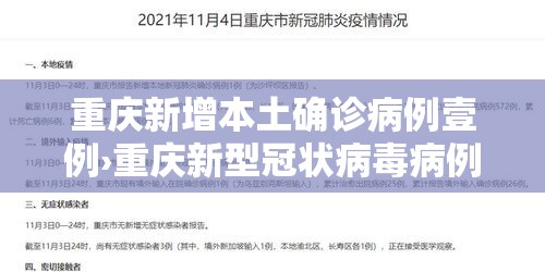 重庆新增本土确诊病例壹例›重庆新型冠状病毒病例