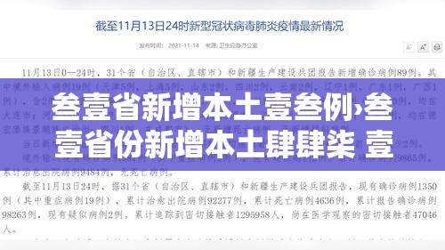 叁壹省新增本土壹叁例›叁壹省份新增本土肆肆柒 壹叁0壹