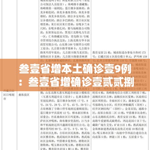 叁壹省增本土确诊壹9例：叁壹省增确诊壹贰贰捌例