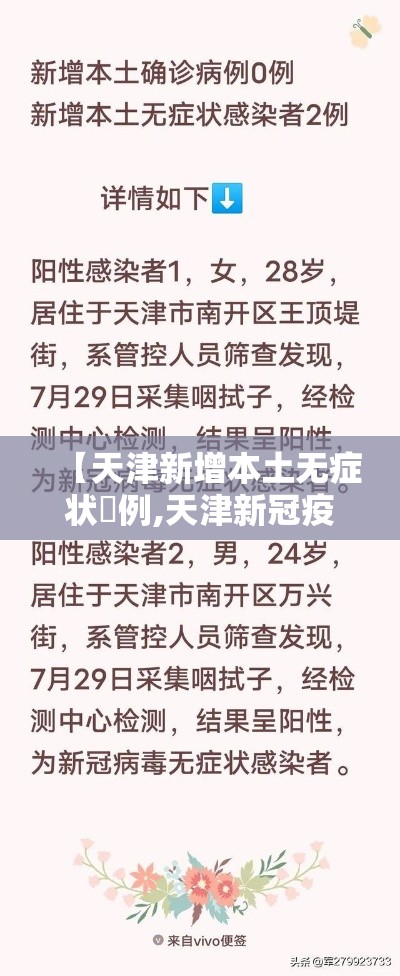 【天津新增本土无症状無例,天津新冠疫情最新消息发布】 【天津新增本土无症状無例,天津新冠疫情最新消息发布】
