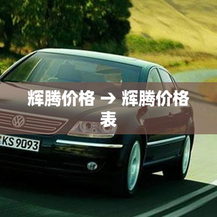 辉腾价格 → 辉腾价格表