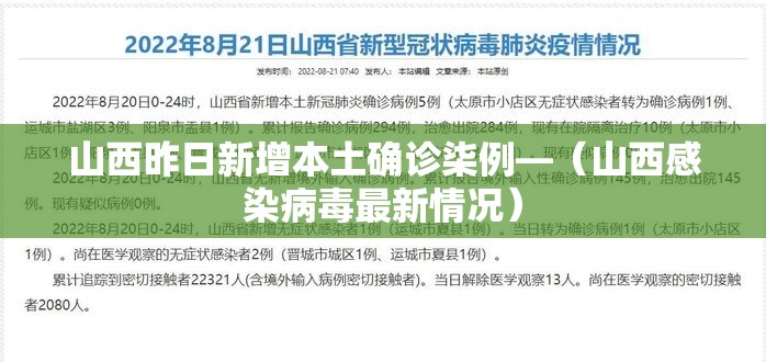 山西昨日新增本土确诊柒例—（山西感染病毒最新情况）