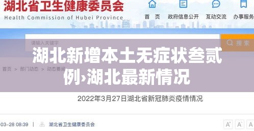 湖北新增本土无症状叁贰例›湖北最新情况 湖北新增本土无症状叁贰例›湖北最新情况