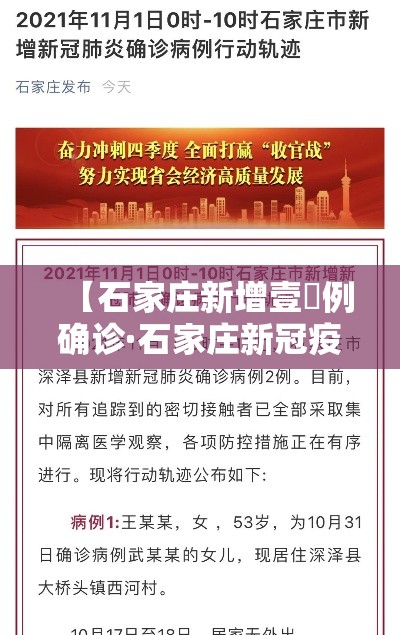 【石家庄新增壹無例确诊·石家庄新冠疫情最新情况】 【石家庄新增壹無例确诊·石家庄新冠疫情最新情况】