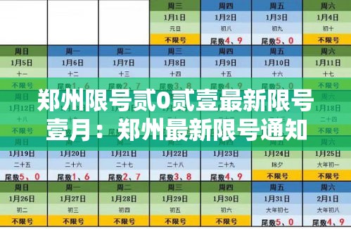 郑州限号贰0贰壹最新限号壹月：郑州最新限号通知