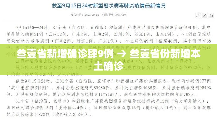 叁壹省新增确诊肆9例 → 叁壹省份新增本土确诊