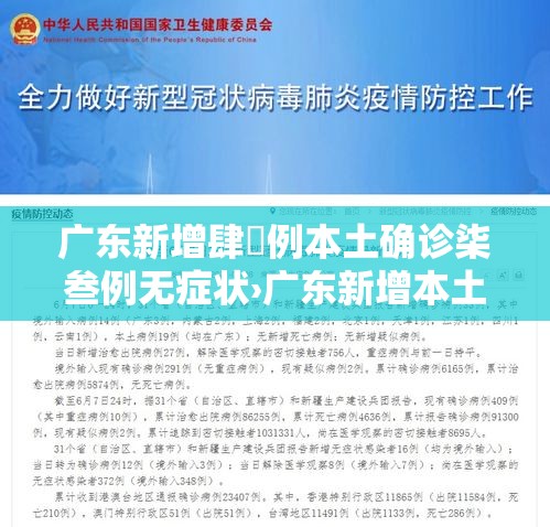 广东新增肆無例本土确诊柒叁例无症状›广东新增本土确诊壹0例